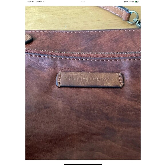 Frye Michelle Brown Leather Crossbody Bag/Purse Wristlet - Picture 5 of 12